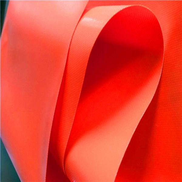 PVC Coated Orange Colour Matte Rain Proof Tarpaulins 500 * 1000 75m Length