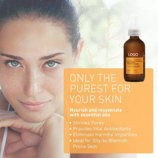 Естественный тонер заботы кожи, тимиан Тангерине забеливая забеливающ тонер для аргентинки стороны