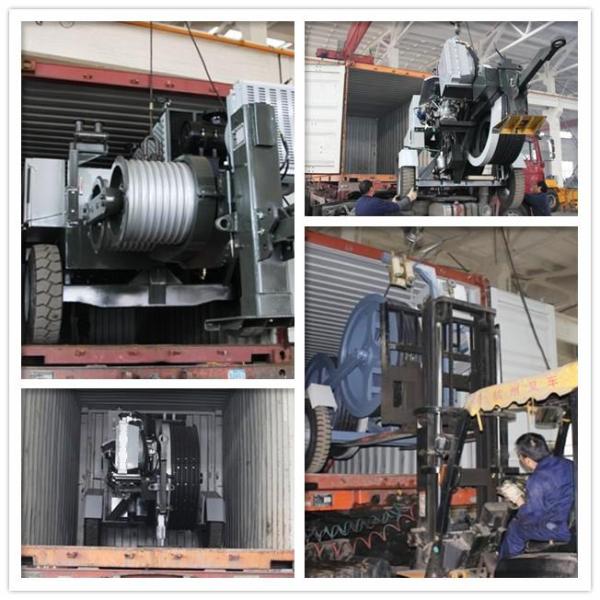 Высоковольтная линия электропередач 330KV шнуруя пулер 90kN оборудования с гидравлической системой двигателя дизеля и Rexroth Cummins