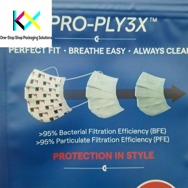 KN95 Surgical Facial Mask Medical Device Packaging Pouches ISO9001 Certified