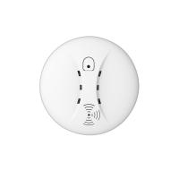 Alarmes fotoelétricos a pilhas do sensor do detector de fogo do fumo com o de advertência sadio claro