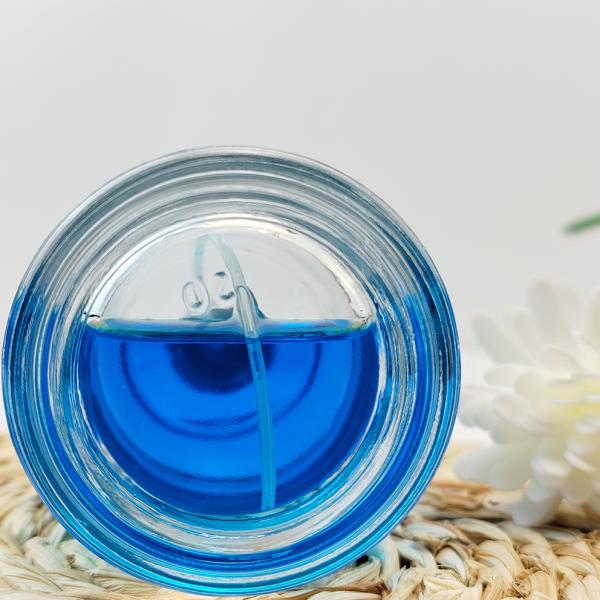 Productos de vidrio Botella de perfume vacía de 50 ml con diseño transparente y material del collar