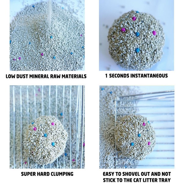 OEM/ODM Super Absorbent Bentonite Cat Litter with Activated Charcoal and Dust Control Technology