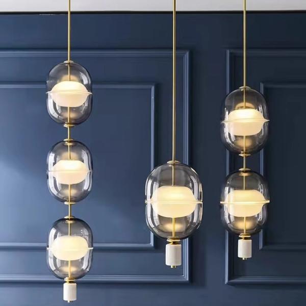 JYLINGHTING Nordic Creative Design Glass Pendant Light Postmodern Style Rectangle Square-shaped for Cafe Exhibition Hall E26 Modern Pendant Light