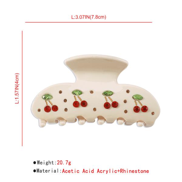 Girls fruit hairpin strawberry watermelon cherry acetate resin grab clip shark clip accessories