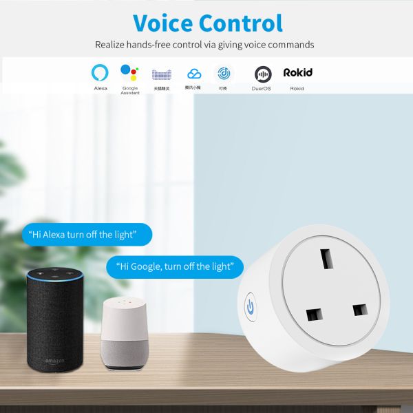 16A High Power Smart Plug with Power-off Memory and Real-time Energy Monitor for UK Appliances