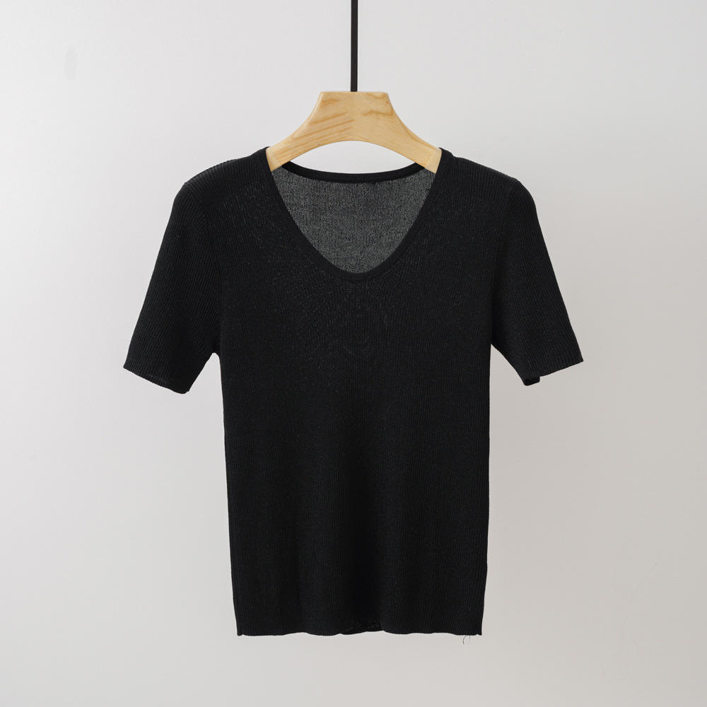 Summer Classic Thin Cashmere and Silk Blend Anti-pilling Sweater Pullover for Women