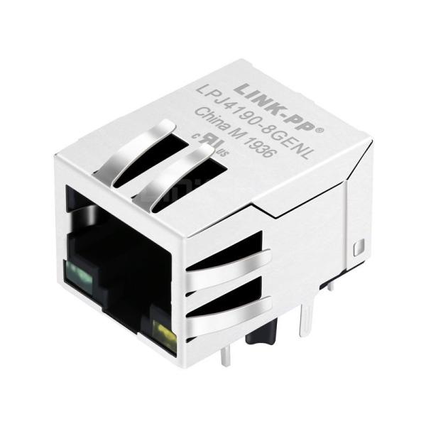 LPJ4190-8GENL 10/100 Base-T Green/Yellow LED Tab Down 1 Port Rectifier Bridge PoE Electronic Connector RJ 45 Jacks