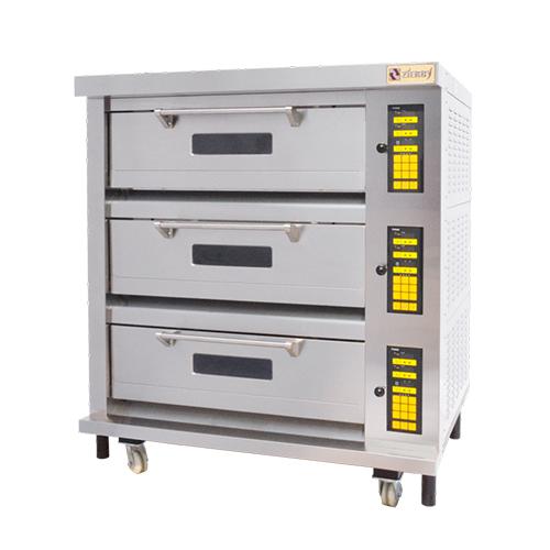 Professional Bread Oven 3 Decks 12 Tray Commercial Deck Oven