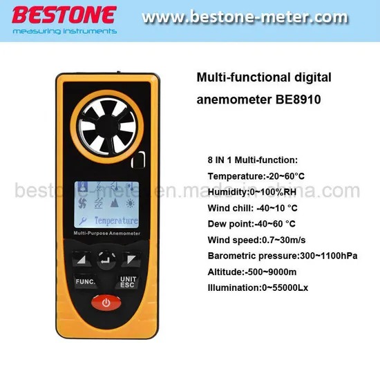 Multi Purpose Anemometer Measuring Tools 7 In1 Functions Be8910