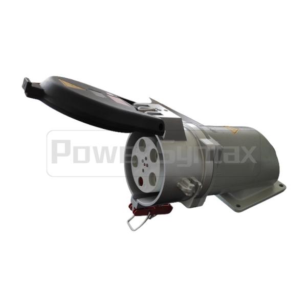 Numéro de la pièce industriel à angles fixé au mur à forte intensité résistant 75068 de prise de PowerSyntax 5P 250A IP67 400V