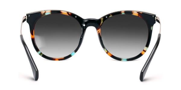 Plastic Metal PEI Sunglasses Ladies Grey Lens Ultra Light Durable Lens Width 55MM
