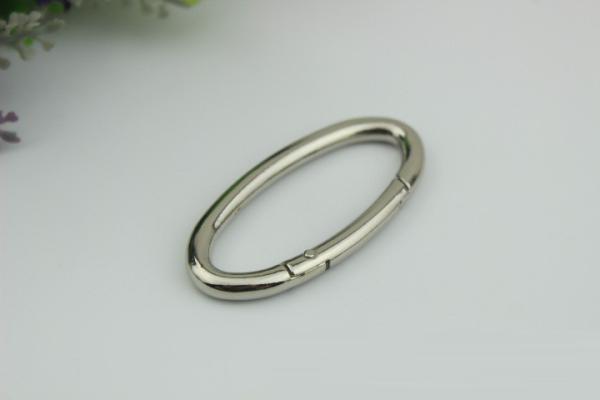 High quality hanging gunmetal nickle bag accessories zinc alloy 54MM spring o ring