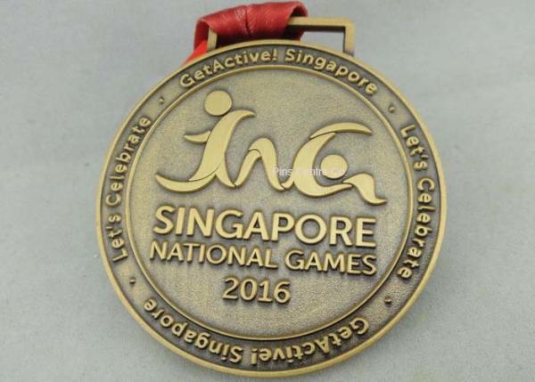 Zinc Alloy Die Casting Sport Medals , Customized Running Medals By Stamping