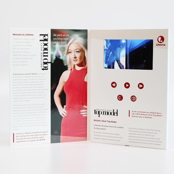 A5 Paper Digital Video Brochure Mini - USB Port Muti Functions For Advertising