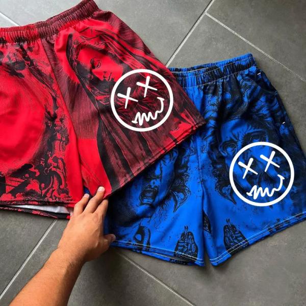 メイユージョガー カスタムユニセックス 夏のランニングスポーツ プラスサイズ サブライメーションポリエステル 空白 ジム バスケットボール メッシュ 男性用 短パン