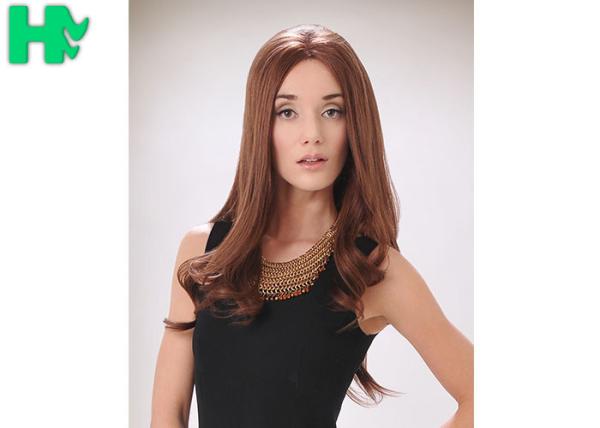 Comfortable Texture Long Synthetic Wigs For Women Brown Wigs No Lace