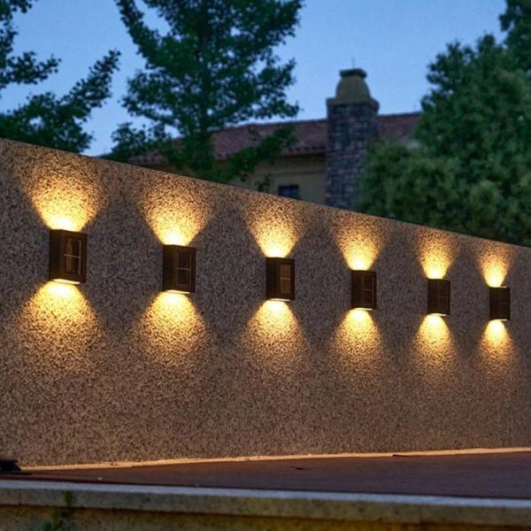 WINXU LED Solar Wall Lamp Waterproof Outdoor Porch Light Sconce