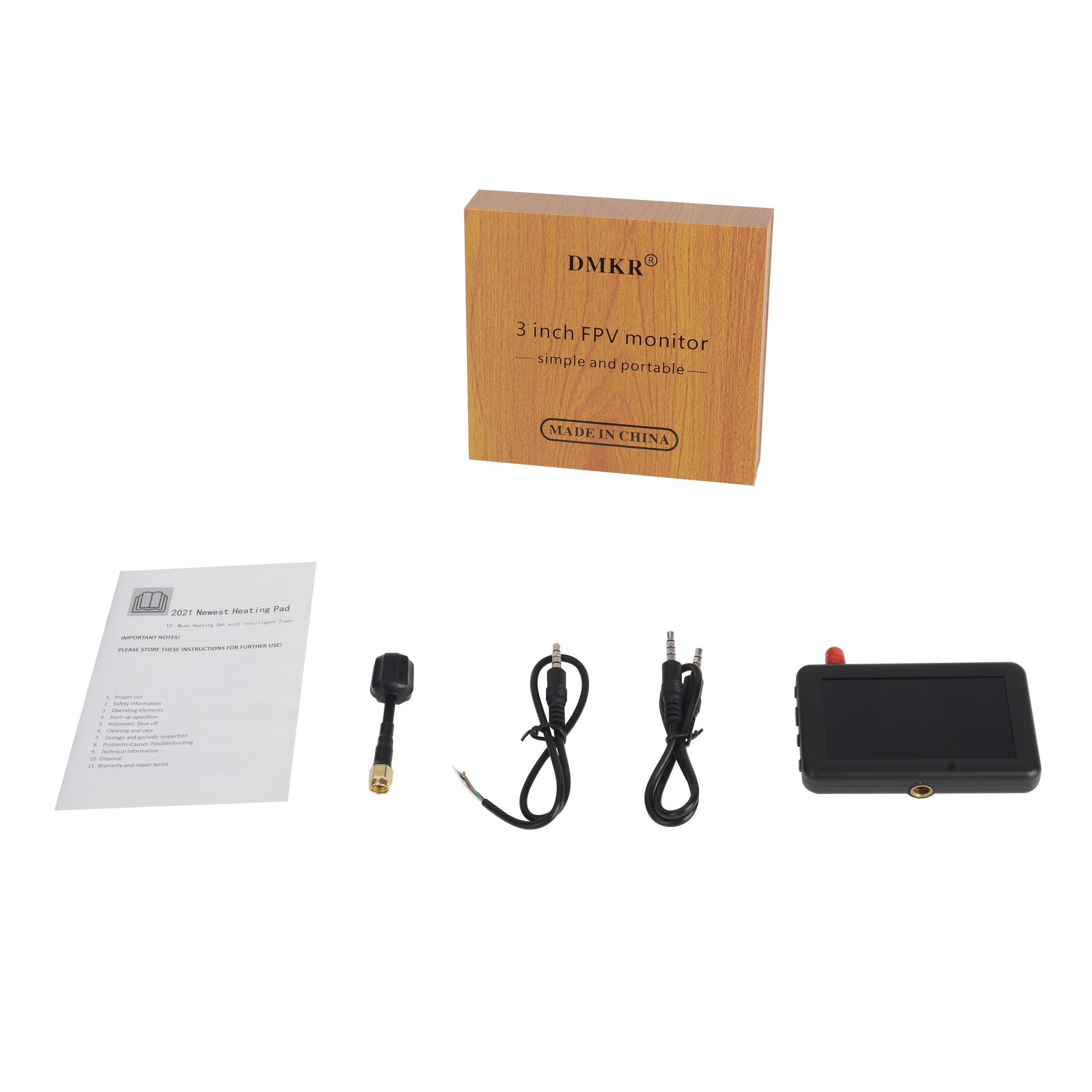 DMKR 5.8G Mini FPV Monitor 40CH 3.0 Inch Auto Search Recording Function