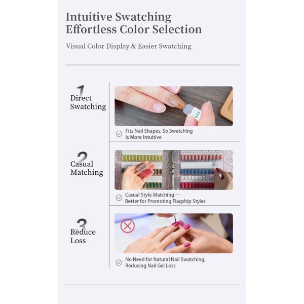 Detachable Transparent Acrylic Magnetic Nail Art Display Board 120/180/240 Colors Book Plastic Tool for Nail Tips Made Gel