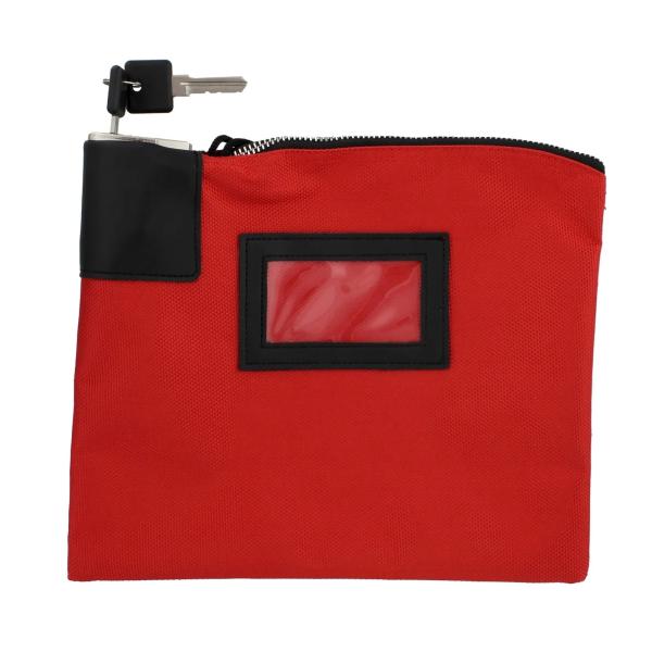 WATERPROOF CASH BAG WITH LOCK AND 2 KEYS, NYLON FILE BAG, ZIPPERED BANK DEPOSIT BAG,