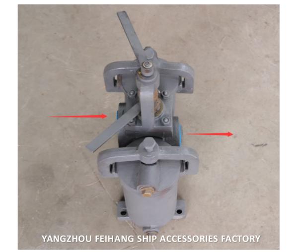 Marine Duplex Oil Strainer JIS F7208 Model 5K-65A Body Cast Iron Filter Cartridge Stainless Steel