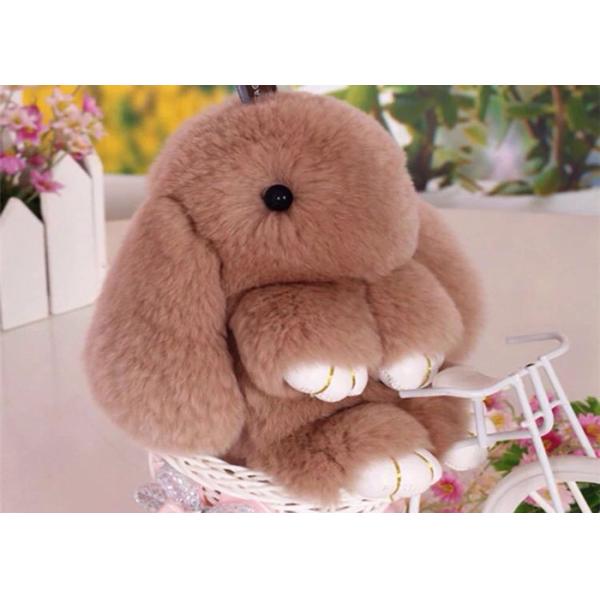 Покрашенные завалки ПП Каттон размера Кейчайн 18км меха кролика Брауна используемые для сумки