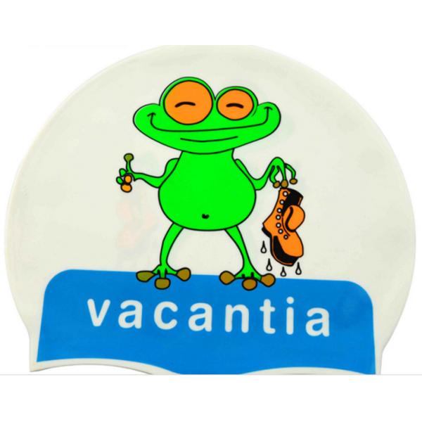 Funny Cartoon Silicone Swimming Caps Fish Design Lightweight For Kids