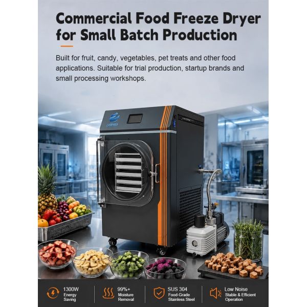 Stainless Steel Household Vacuum Freeze Dryer for Candy, Fruit, Meat and Prepared Meals