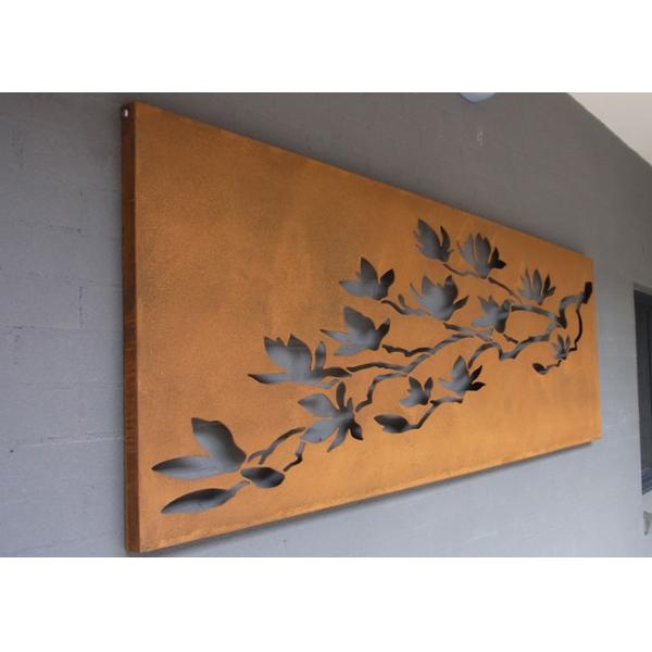 Лазер отрезал деревья искусства стены металла Кортен стальные и ограждает для на открытом воздухе/крытого