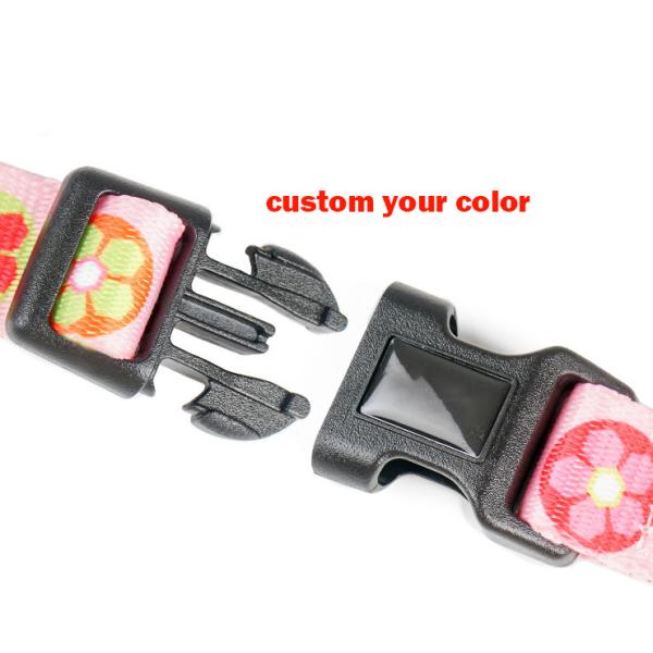 Collar de perro de poliéster Martingale Fijación de metal personalizada Sublimación de oro mascota personalizada