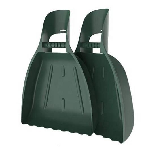 Plastic Leaf Scoops and Hand-Held Rake Set Perfect for Leaf Cleaning Tine Length 3in