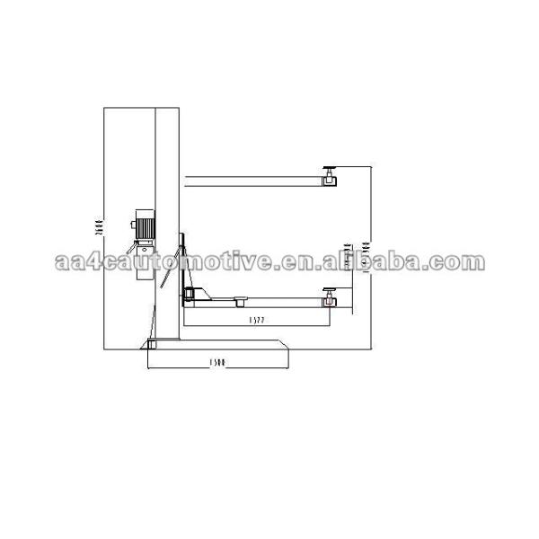 1 post Auto car lift 1.9M lifing height with CE .Single post car lift.