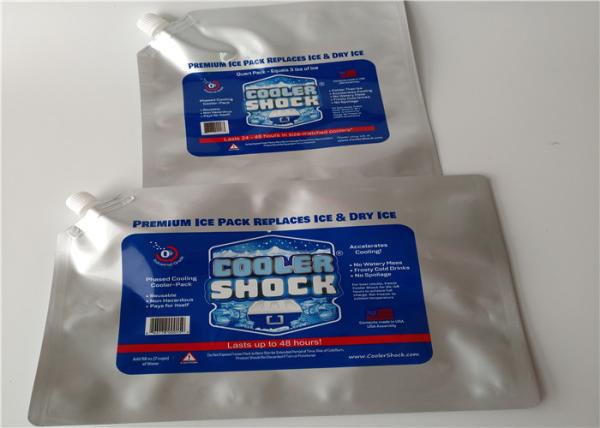 O alimento de mar do supermercado frutifica saco mais fresco isolado descartável do saco/gelo da folha de alumínio