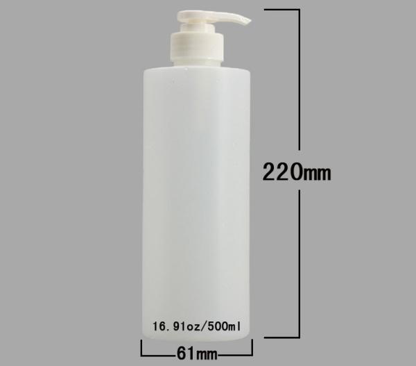 Garrafas vazias do champô 500ml do cilindro 22mm do ANIMAL DE ESTIMAÇÃO