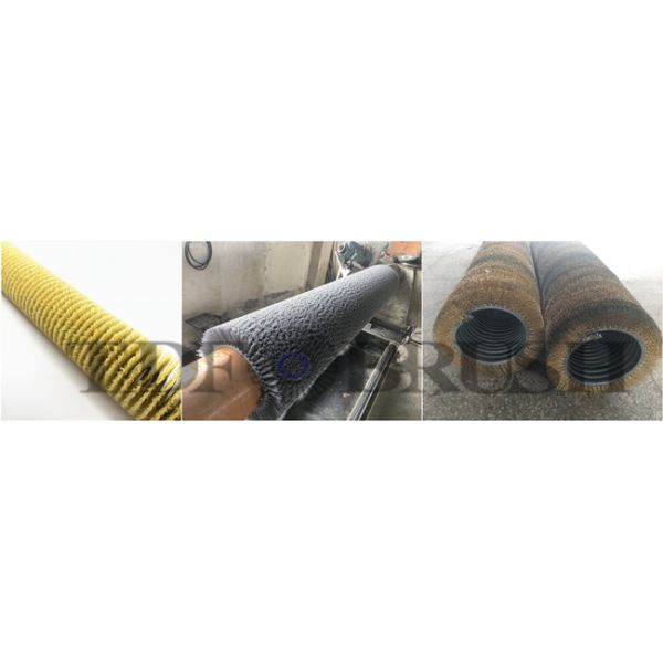 Abrasive Filament Brush Roller Gray Nylon SiC For Metal Deburring And Polishing