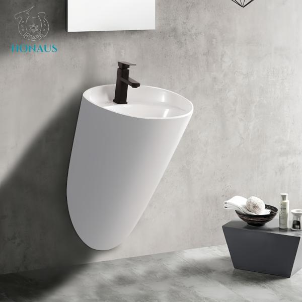 Art Design Bathroom Wall Hung Bain Strong Ceramic Round High Level Hotel White