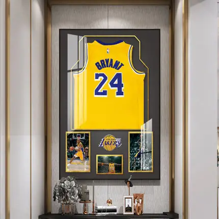 Aluminum Alloy Crystal Porcelain Painting Oil Painting Wall Art With HD NBA Star's Clothes