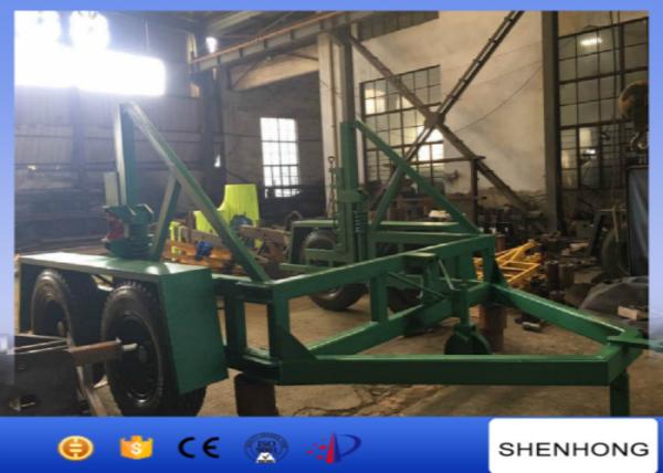 10Ton Underground Cable Installation Tools Hydraulic Ccable Drum Trailer / Reel Carrier