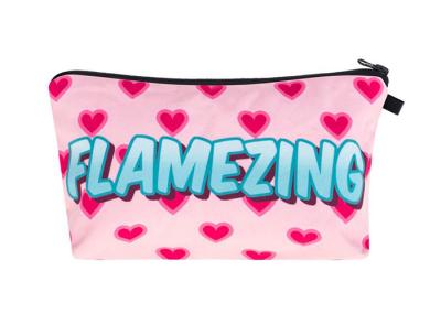 Word Printed Beauty Organiser Bag 18*13.5cm Travel Beauty Bag For Cosmetics