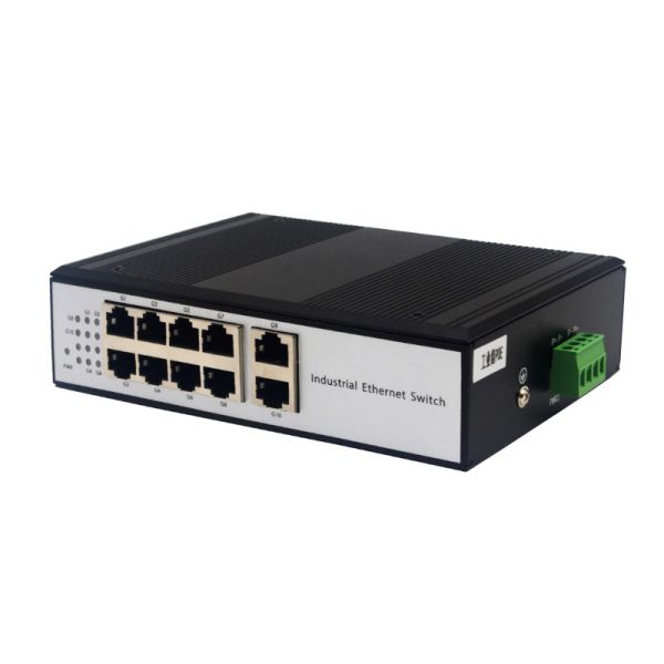 Industrial 8 Port Gigabit PoE Switch DIN Rail With 2 Uplink DIN Rail