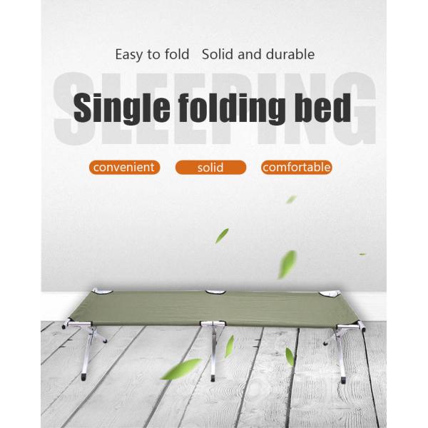 Зеленая кровать спать располагаясь лагерем кровати Оксфорда стальной трубы складывая на открытом воздухе для взрослых