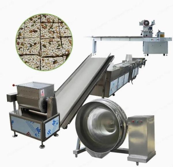 La barra sana del cereal del cacahuete del bocado que hace la máquina puede ser formas redondas, cilíndricas, cuadradas