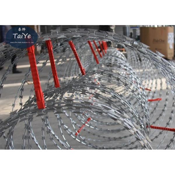 High Galvanized Double Concertina Razor Wire 800 KG Tensile Strength