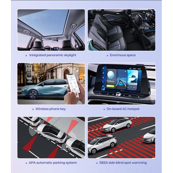 Left Hand Drvie Buick Bluish 6 Fast Speed Electric Sedan Car 170km/H