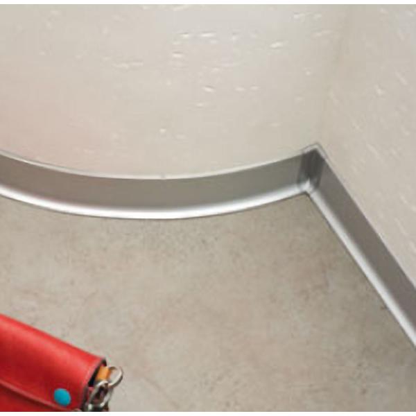 Self Adhesive Aluminum Skirting Profile 60mm Curved Metal Coved Skirting Board