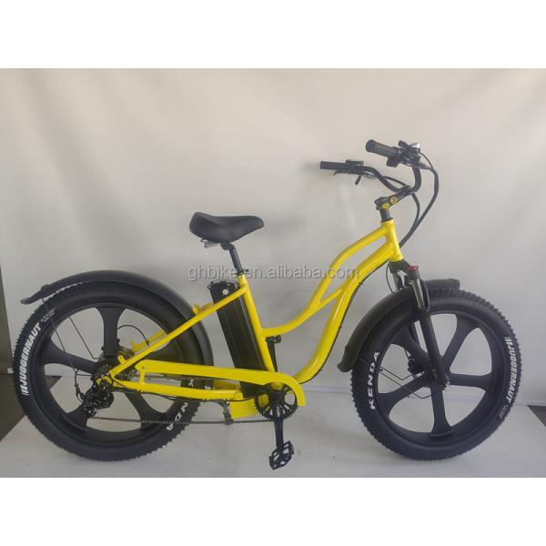 26 Inch Fat 4.0 Tire 48V 750W 45KM/H 21AH Electric Beach Cruiser Bike with LCD Display