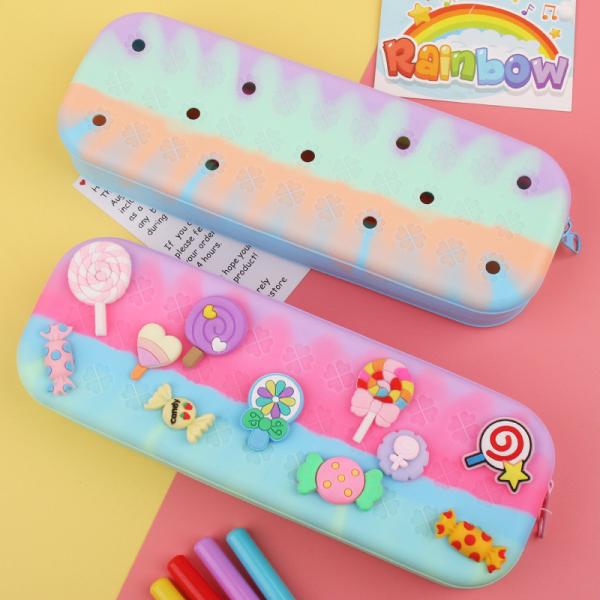 DIY Силиконовый карандаш Капсула большой милый карандаш для мальчиков девочек Рождественские подарки школьные принадлежности для детей Подарок держатель ручки