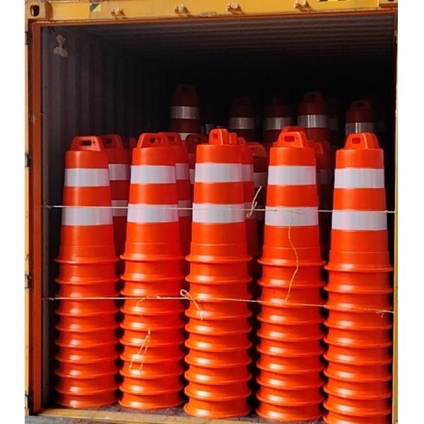 High Density PE Traffic Safety Barrel Unbreakable Red Road Crash Drum with Reflective Tape for Traffic Control
