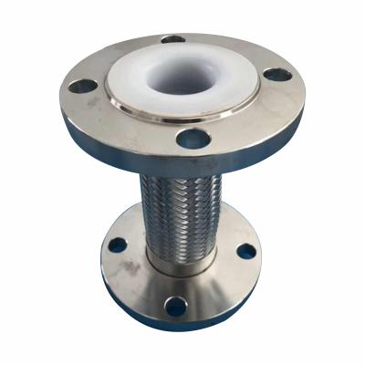 Ss304 Wire Mesh Stainless Steel Flexible Bellow PTFE Lined Metal Flange Braided Hose